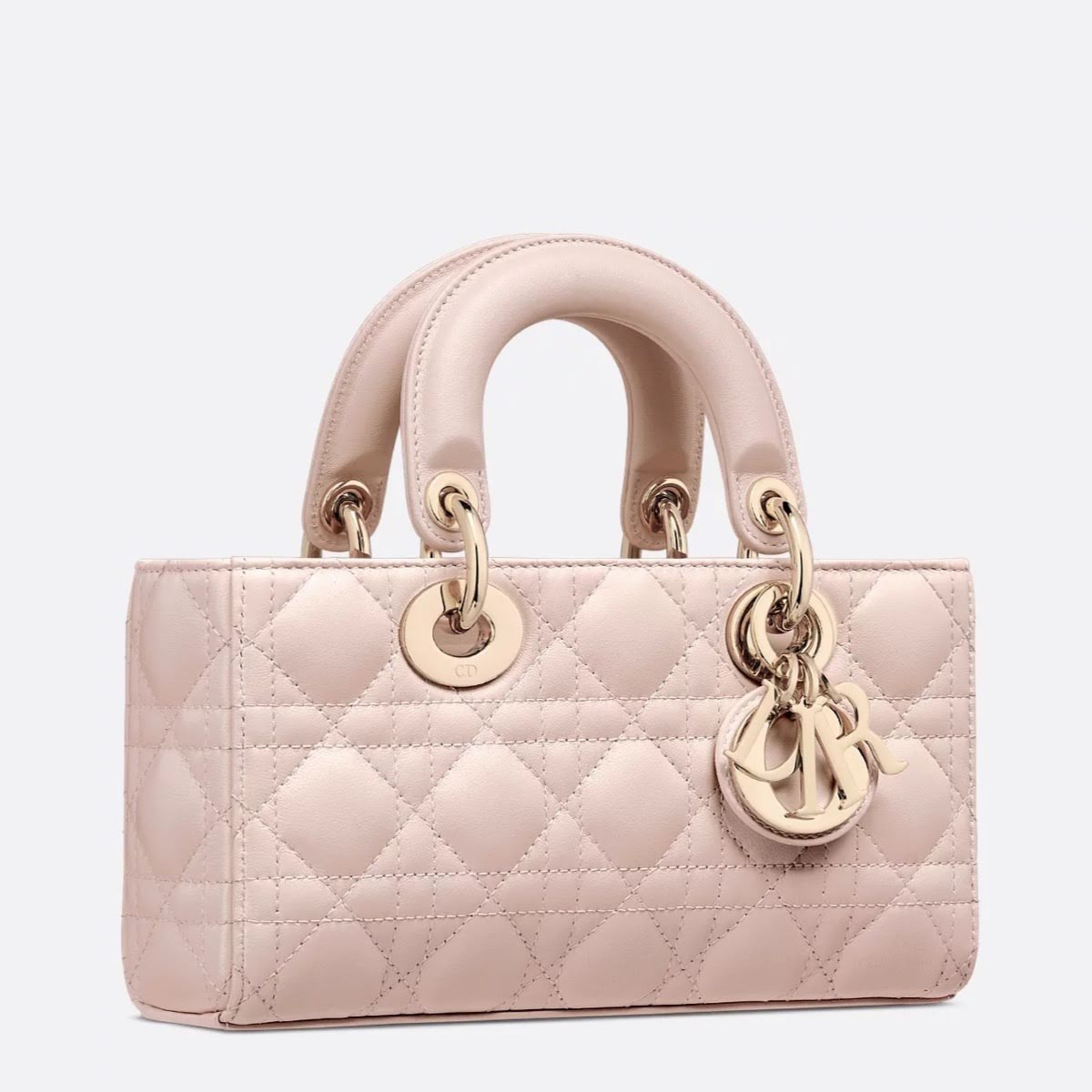 CHRISTIAN DIOR Small Lady D-Joy Bag /Powder Pink Cannage Lambskin