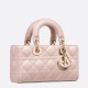 CHRISTIAN DIOR Small Lady D-Joy Bag /Powder Pink Cannage Lambskin