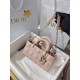 CHRISTIAN DIOR Small Lady D-Joy Bag /Powder Pink Cannage Lambskin