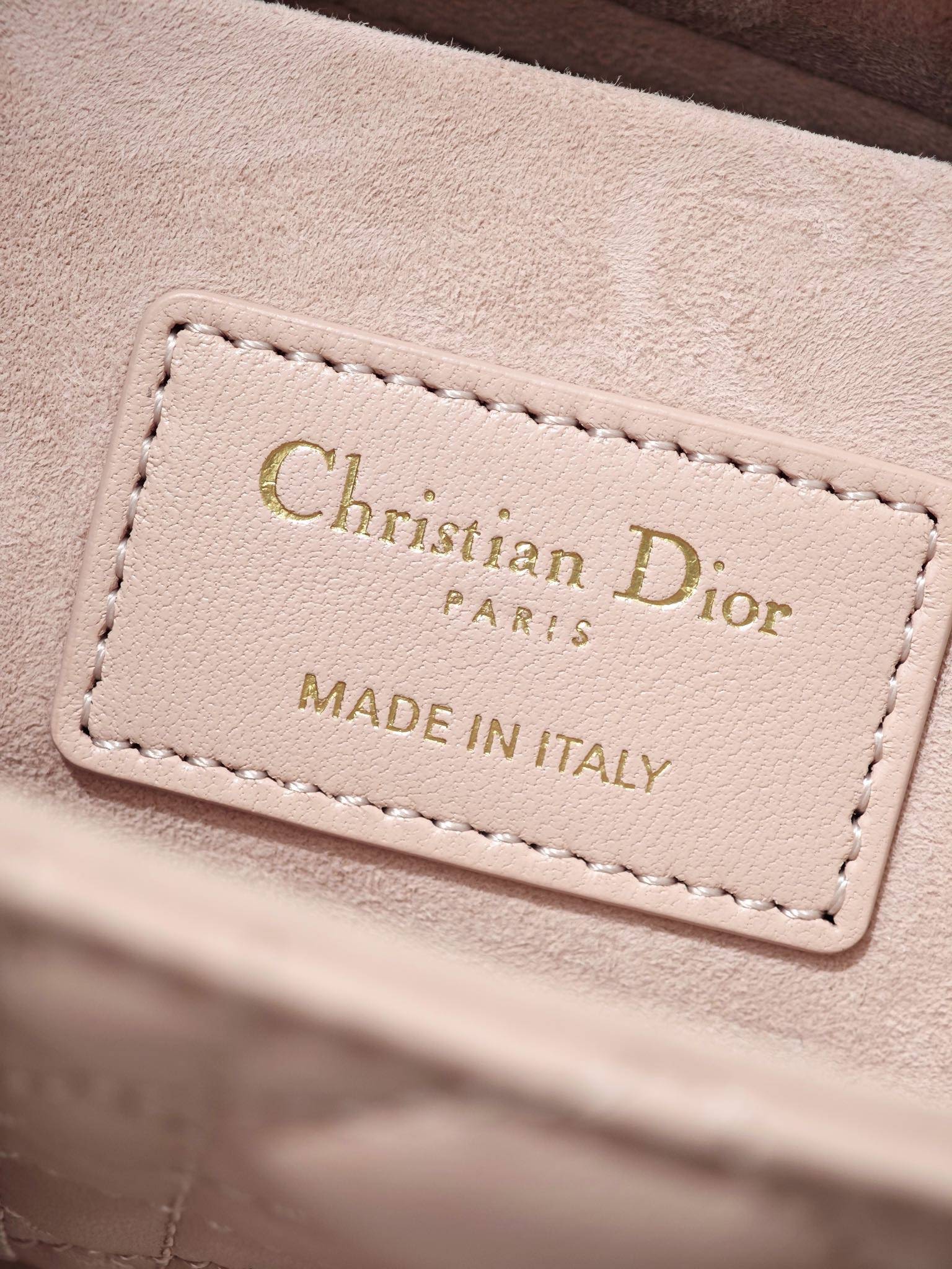 CHRISTIAN DIOR Small Lady D-Joy Bag /Powder Pink Cannage Lambskin