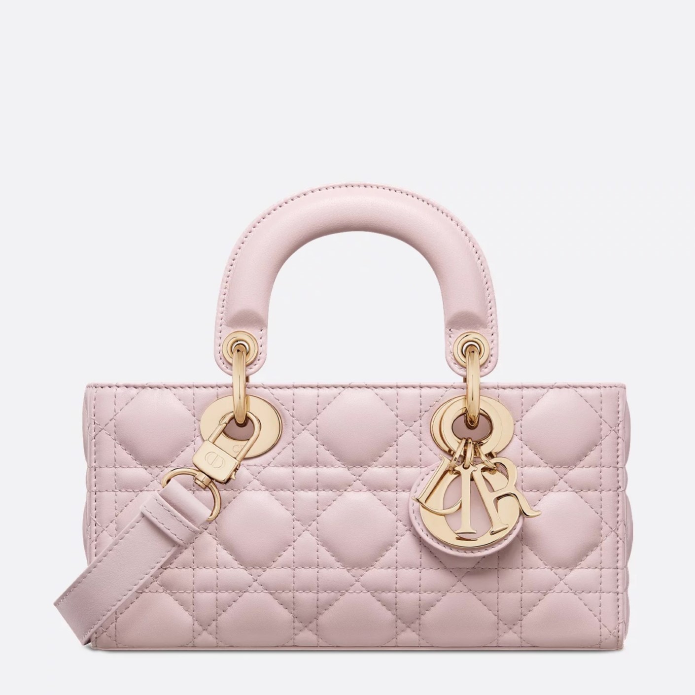 CHRISTIAN DIOR Small Lady D-Joy Bag /Pale Pink Cannage Lambskin