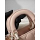 CHRISTIAN DIOR Small Lady D-Joy Bag /Pale Pink Cannage Lambskin