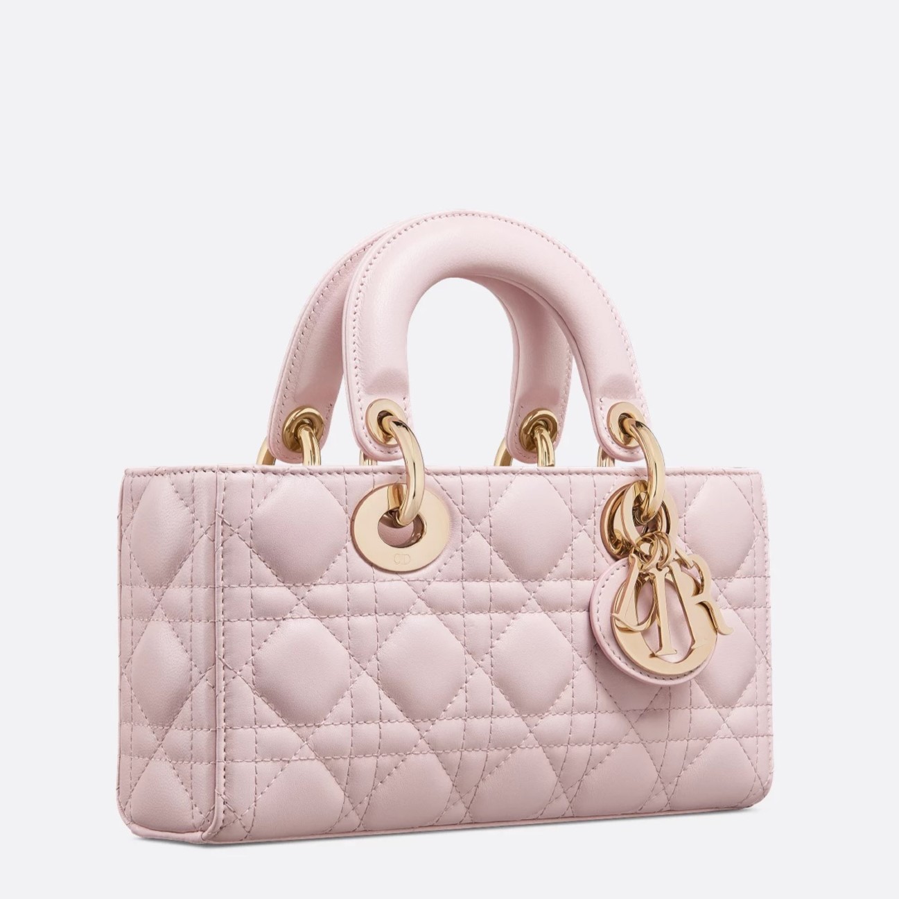 CHRISTIAN DIOR Small Lady D-Joy Bag /Pale Pink Cannage Lambskin