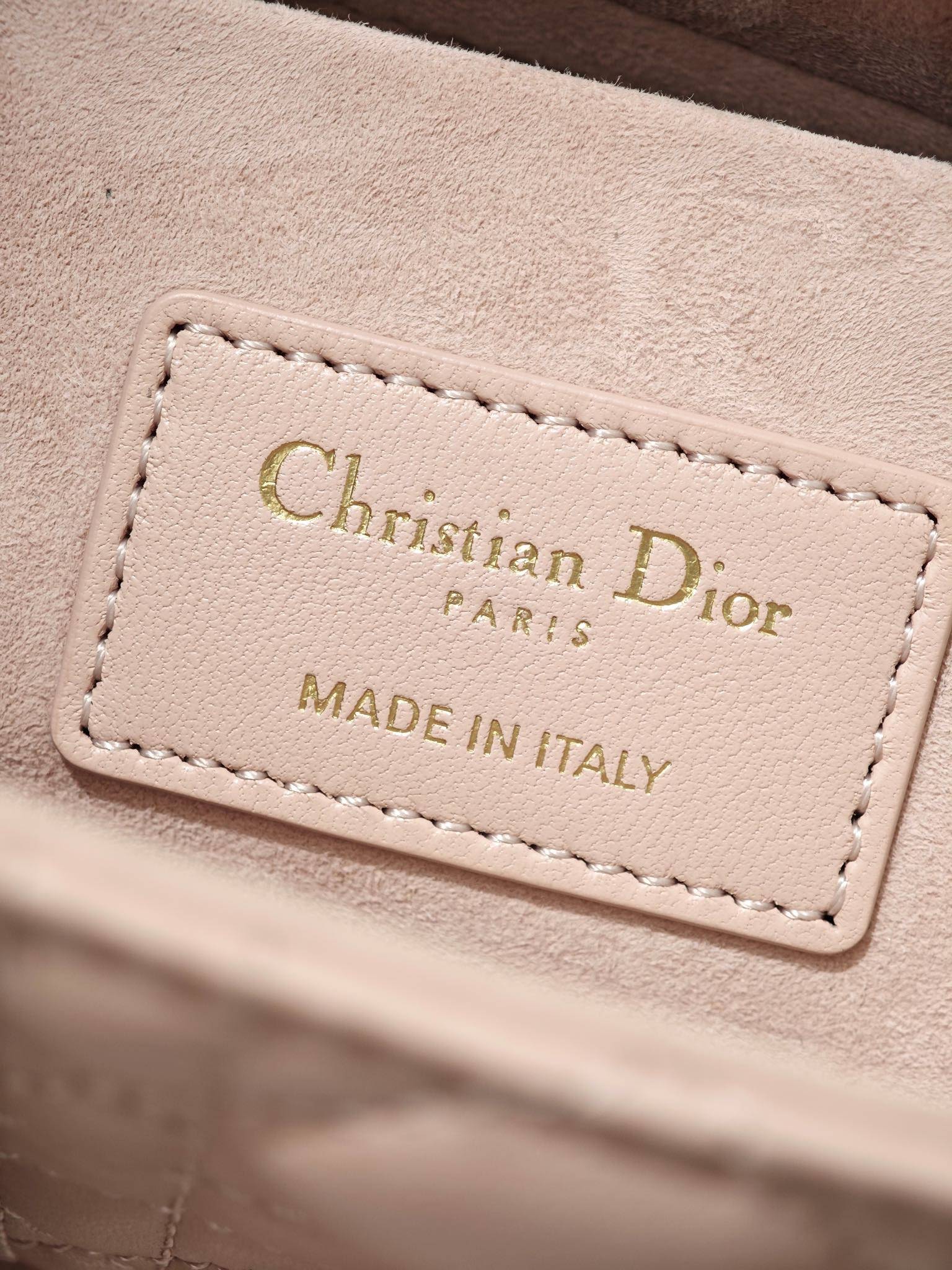 CHRISTIAN DIOR Small Lady D-Joy Bag /Pale Pink Cannage Lambskin