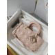 CHRISTIAN DIOR Small Lady D-Joy Bag /Pale Pink Cannage Lambskin