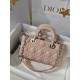 CHRISTIAN DIOR Small Lady D-Joy Bag /Pale Pink Cannage Lambskin