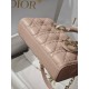 CHRISTIAN DIOR Small Lady D-Joy Bag /Pale Pink Cannage Lambskin