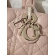 CHRISTIAN DIOR Small Lady D-Joy Bag /Pale Pink Cannage Lambskin