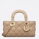 CHRISTIAN DIOR Small Lady D-Joy Bag /Biscuit Cannage Lambskin