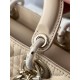 CHRISTIAN DIOR Small Lady D-Joy Bag /Biscuit Cannage Lambskin