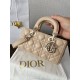 CHRISTIAN DIOR Small Lady D-Joy Bag /Biscuit Cannage Lambskin