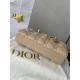 CHRISTIAN DIOR Small Lady D-Joy Bag /Biscuit Cannage Lambskin