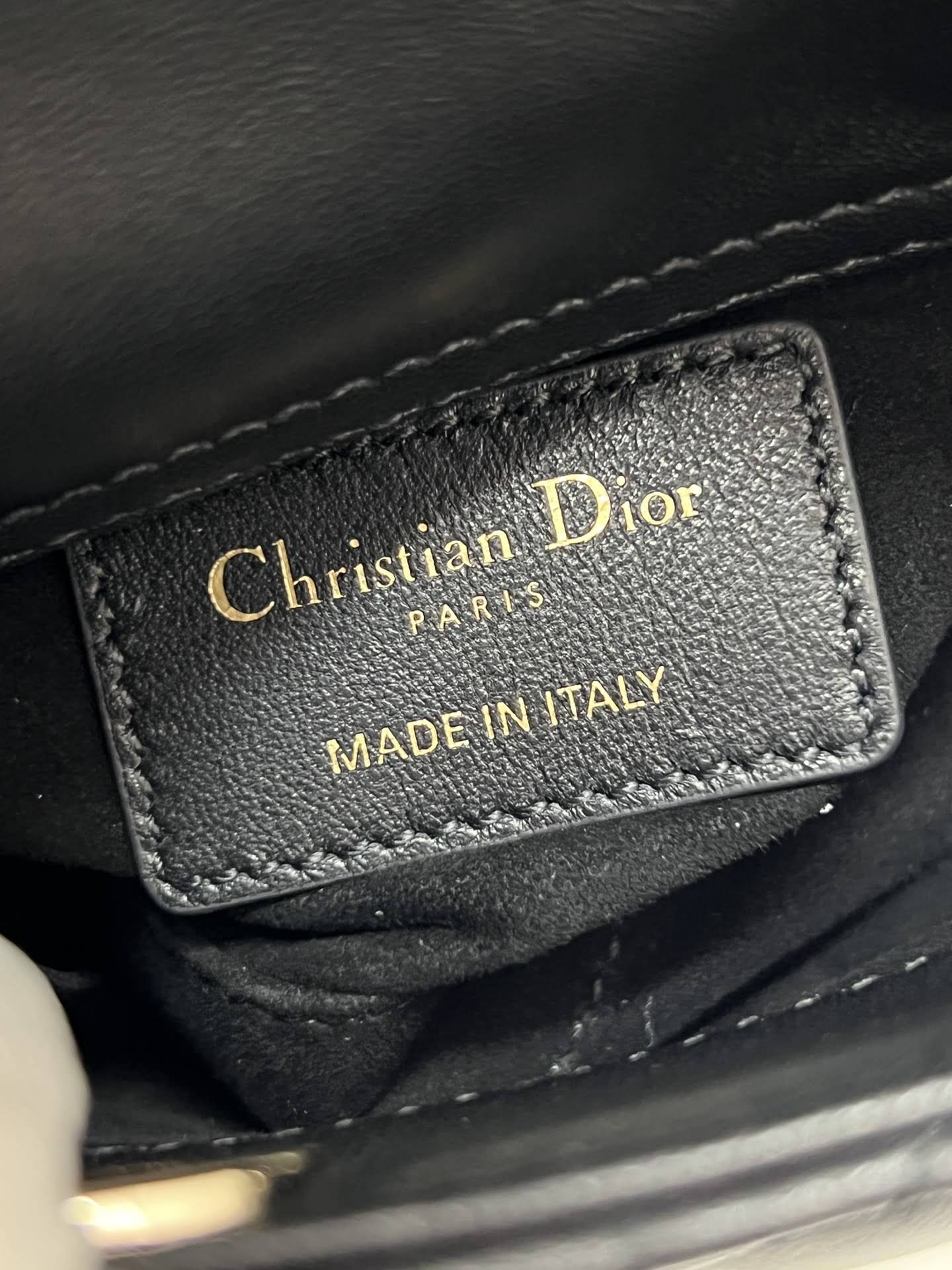 CHRISTIAN DIOR Mini Lady Dior Bag /Black Cannage Lambskin