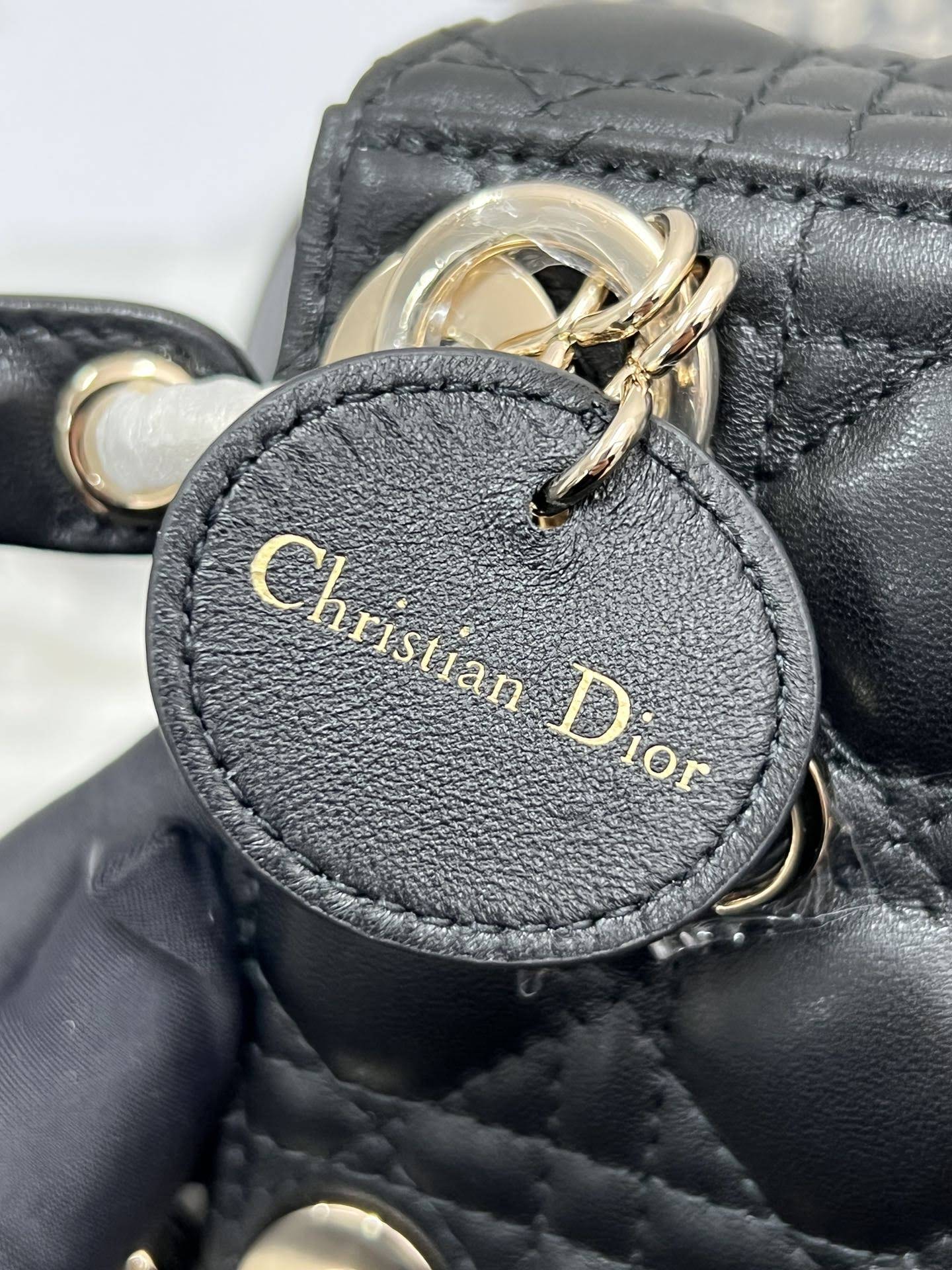 CHRISTIAN DIOR Mini Lady Dior Bag /Black Cannage Lambskin