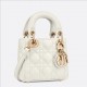 CHRISTIAN DIOR Mini Lady Dior Bag /Latte Cannage Lambskin