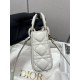 CHRISTIAN DIOR Mini Lady Dior Bag /Latte Cannage Lambskin