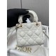 CHRISTIAN DIOR Mini Lady Dior Bag /Latte Cannage Lambskin