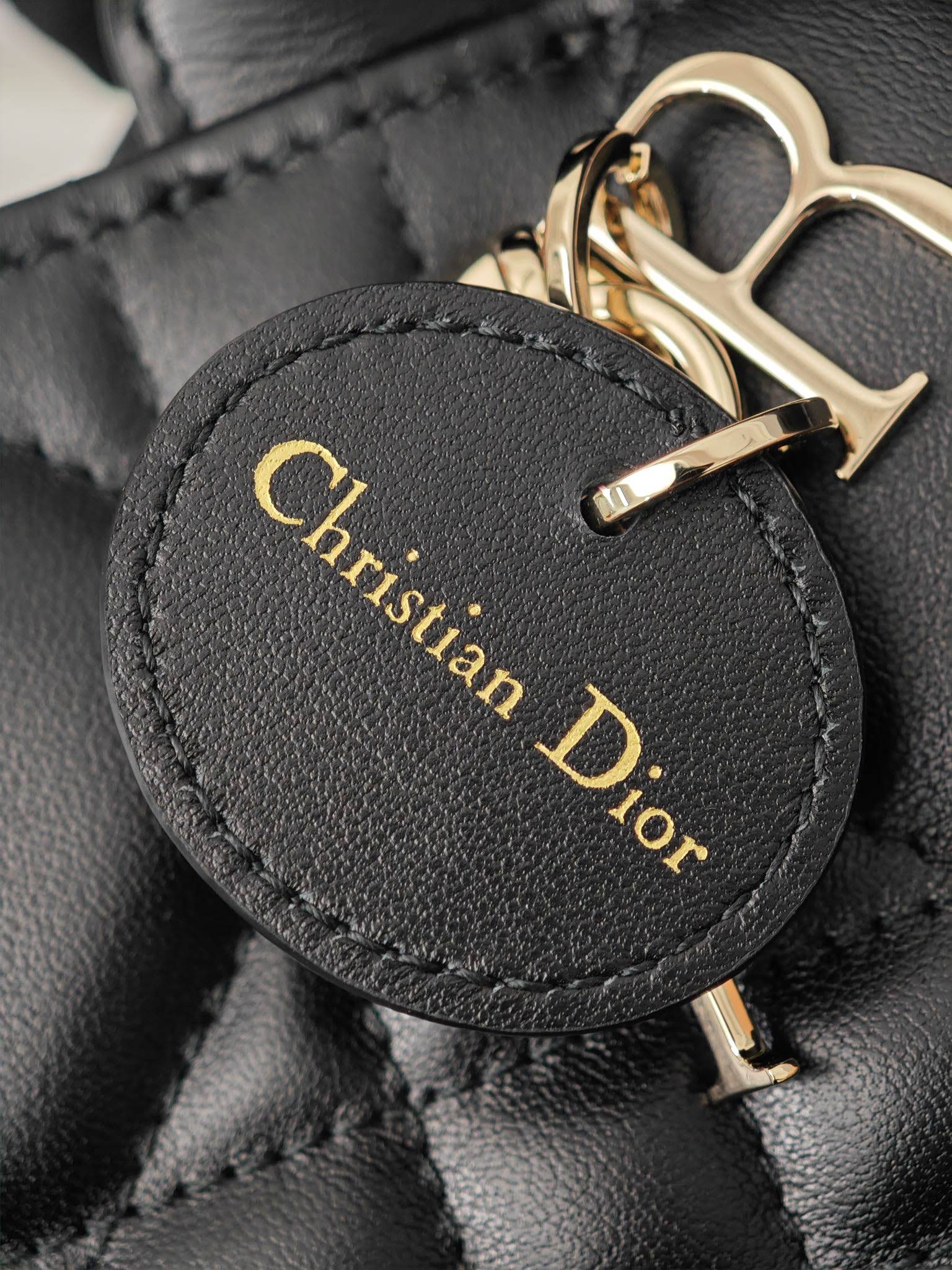 CHRISTIAN DIOR Mini Dior Book Tote /Black Macrocannage Calfskin