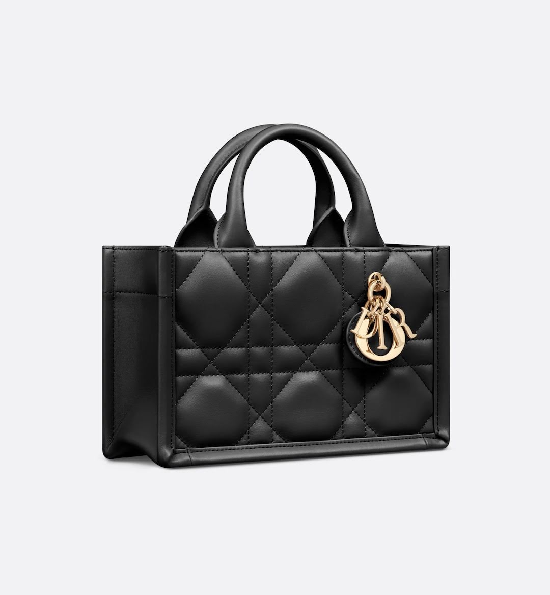 CHRISTIAN DIOR Mini Dior Book Tote /Black Macrocannage Calfskin