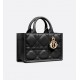 CHRISTIAN DIOR Mini Dior Book Tote /Black Macrocannage Calfskin