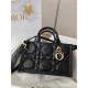 CHRISTIAN DIOR Mini Dior Book Tote /Black Macrocannage Calfskin