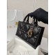 CHRISTIAN DIOR Mini Dior Book Tote /Black Macrocannage Calfskin