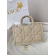 CHRISTIAN DIOR Mini Dior Book Tote /Trench Beige Macrocannage Calfskin