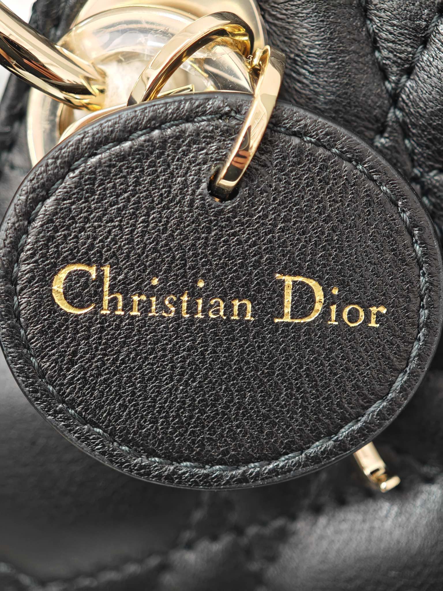 CHRISTIAN DIOR Lady D-Joy Micro Bag /Black Cannage Lambskin