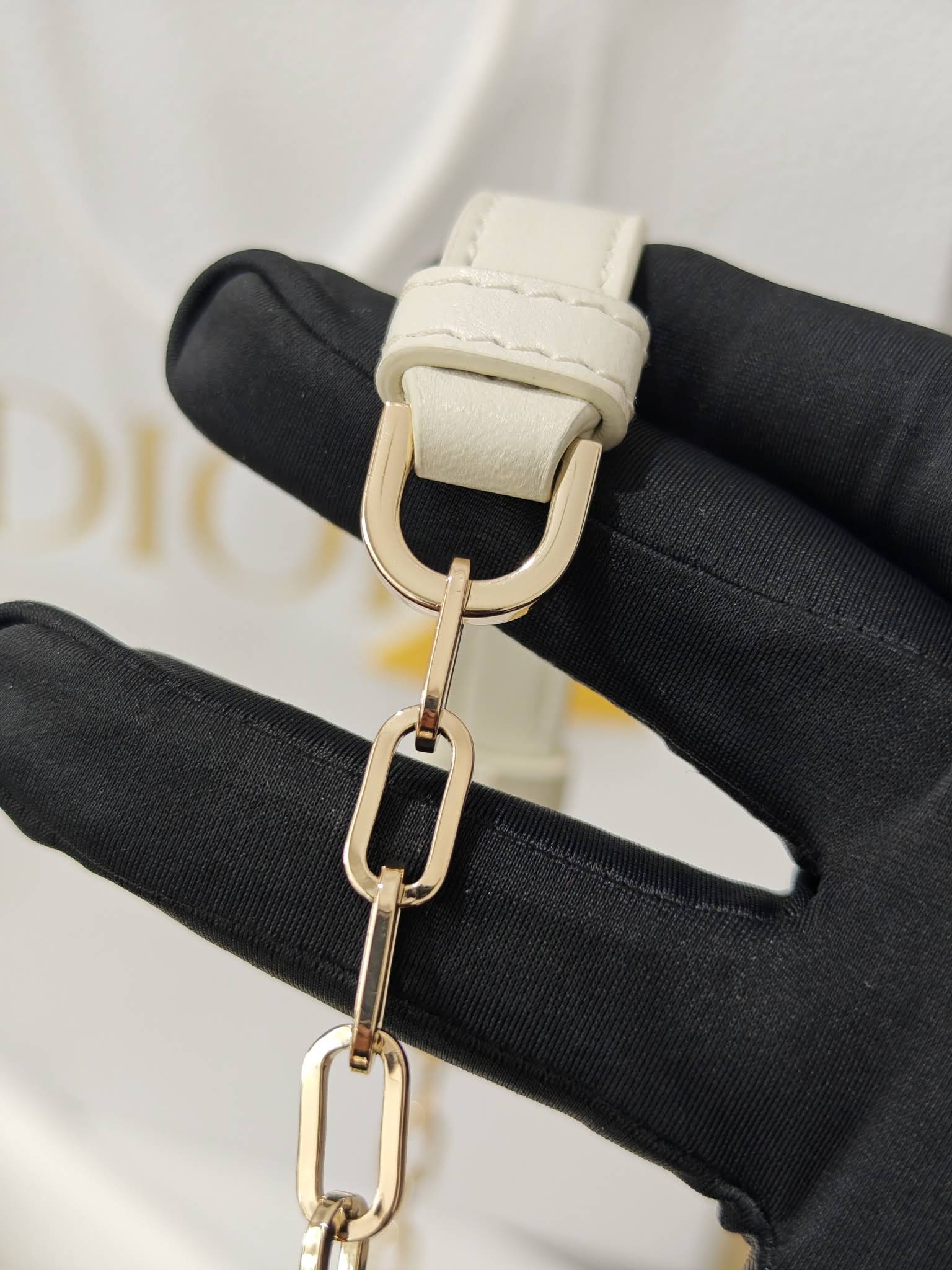 CHRISTIAN DIOR Lady D-Joy Micro Bag /Latte Cannage Lambskin