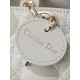 CHRISTIAN DIOR Lady D-Joy Micro Bag /Latte Cannage Lambskin