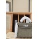 HERMES Teddy Mini Kelly 19 Bag /Elephant Grey Silver Hardware