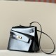 HERMES Kelly En Desordre 20 Handmade Bag /CK89 Black / Silver Hardware / Box Leather