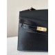 HERMES Kelly En Desordre 20 Handmade Bag /CK89 Black / Silver Hardware / Box Leather