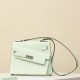 HERMES Kelly En Desordre 20 Handmade Bag/0S Bubble Green / Silver Hardware / Epsom Leather  