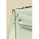 HERMES Kelly En Desordre 20 Handmade Bag/0S Bubble Green / Silver Hardware / Epsom Leather  