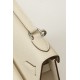 HERMES Kelly En Desordre 20 Handmade Bag/CC10 Milkshake White / Silver Hardware / Epsom Leather