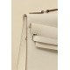 HERMES Kelly En Desordre 20 Handmade Bag/CC10 Milkshake White / Silver Hardware / Epsom Leather