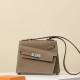 HERMES Kelly En Desordre 20 Handmade Bag/CK18 Elephant Grey / Silver Hardware / Epsom Leather  