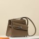 HERMES Kelly En Desordre 20 Handmade Bag/CK18 Elephant Grey / Silver Hardware / Epsom Leather  