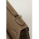 HERMES Kelly En Desordre 20 Handmade Bag/CK18 Elephant Grey / Silver Hardware / Epsom Leather  