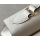 HERMES Kelly En Desordre 20 Handmade Bag/CC10 Milkshake White / Gold Hardware / Epsom Leather