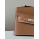 HERMES Kelly En Desordre 20 Handmade Bag/CK37 Gold Brown / Silver Hardware / Epsom Leather