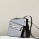 HERMES Kelly En Desordre 20 Handmade Bag/8F Tin Grey / Gold Hardware / Epsom Leather