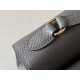 HERMES Kelly En Desordre 20 Handmade Bag/8F Tin Grey / Gold Hardware / Epsom Leather