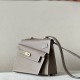 HERMES Kelly En Desordre 20 Handmade Bag/CK18 Elephant Grey / Gold Hardware / Epsom Leather  