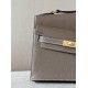 HERMES Kelly En Desordre 20 Handmade Bag/CK18 Elephant Grey / Gold Hardware / Epsom Leather  