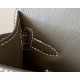 HERMES Kelly En Desordre 20 Handmade Bag/CK18 Elephant Grey / Gold Hardware / Epsom Leather  