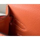 HERMES Kelly En Desordre 20 Handmade Bag/9J Flame Orange / Gold Hardware / Epsom Leather  