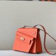 HERMES Kelly En Desordre 20 Handmade Bag/9J Flame Orange / Gold Hardware / Epsom Leather  