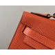 HERMES Kelly En Desordre 20 Handmade Bag/9J Flame Orange / Gold Hardware / Epsom Leather  